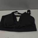 YEOREO Sports Bras for Women Open Back Workout Gym Bra Padded Medium Impact Yoga Tops with Ajustable Back Straps (Large, Black)