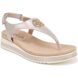 LifeStride Women's Zeeta Thong Sandals (Size 6 M, Beige Metallic)