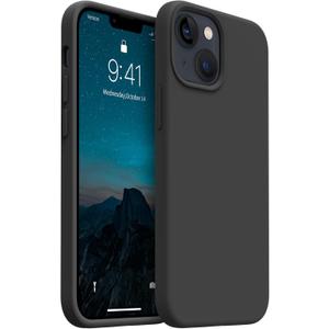 AOTESIER Magnetic for iPhone 13 Mini Case, [Compatible with MagSafe][Military Shockproof Protection] Silicone Case with Soft Microfiber Lining, Camera & Screen Protection 5.4 inch, Black