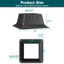 SPACEEUP 4x4 Post Base 5 Pcs Heavy Duty Steel Brackets Internal 3.6" x 3.6" Black Deck Cover Fit Standard Wood Anchor Sleeves