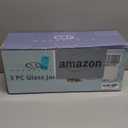 Set of 3 Glass Jar with Lid 1 Liter | Airtight Glass Storage Container for Food, Pasta, Coffee, Candy, Dog Treats, Snacks | Glass Organization Canisters for Home & Kitchen | 34 Ounces