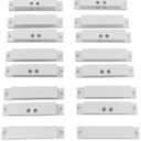 10 Sets Pack of Wired Surface Mounted Alarm Magnetic Contacts Door Window Reed Switch Sensor with Double Side Tape