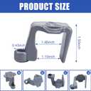 2 x Boat Fender Clips,Pontoon Boat Fender Clips for Square Rail,Quick Release Hangers/Adjustable Boat Bumper for Docking Ideal for Boat Docking (4PCS)