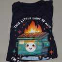 Women's Letter Print T Shirts Crewneck Short Sleeve Tee Tops Streetwear Tops (Black), Medium