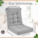 Juexica 4 Sets Outdoor Patio Chair Cushions Seat High Back Tufted Pillow Replacement Rocking Chair Cushions Pads for Patio Summer Seasonal Indoor Home Office(Gray), 17 x 17 Inch