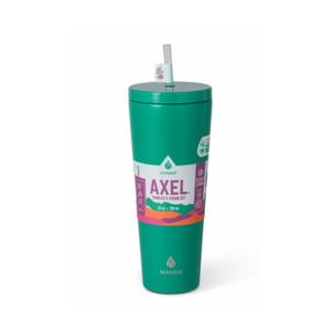 BottlesManna™ Axel™ Stainless Steel Tumbler With Straw - Green 26oz