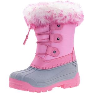 CyKie Girls Winter Snow Boots for Kids Boys Girls Insulated Waterproof Outdoor Shoes (9 Toddler, Pink)
