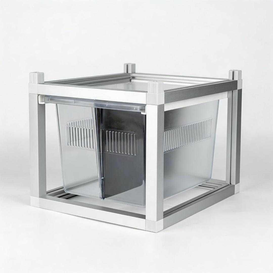 13x10x8 Stackable Reptile Rack, 6-Level, Removable Divider, Ventilated