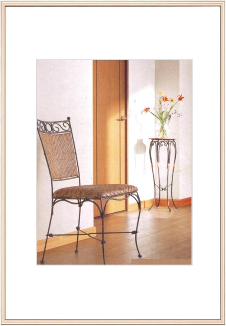 8x12 Picture Frame, Brass Brushed Thin Metal Float Photo Frame with HD Glass, Fit 6x8 with Mat or 8 x 12 without Mat, for Table and Wall, 1 Pack