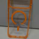 for iPhone 17 Pro Max Case, Compatible with MagSafe, Magnetic Slim Cover, Anti-Yellowing & Shockproof, Full Camera Protection, Includes Screen & Lens Protectors, Clear Orange Protective Case