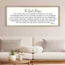 FZMHASLWW Our Father Prayer Wall Decor 32"X12" Bible Verse Scripture Inspirational Quotes Sign Christian Large Wood Framed Wall Hanging Art (Wood)