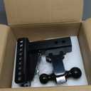 Adjustable Trailer Hitch -Drop Hitch-Tow Hitch with 2.5 inch Receiver-6inch Drop/Rise, 2" & 2-5/16" Ball Hitches for Trucks, 22,000 LBS GTW, Trailer Hitches with Anti-Theft Pin, Black