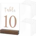 10 Pack Clear Blank Acrylic Sign for Table Numbers, 5x7 Inch Clear Acrylic Sheet Sign Blank 1/8 inch Thick, Use for DIY Table Signs for Wedding Party Events, Wood Stand NOT Included