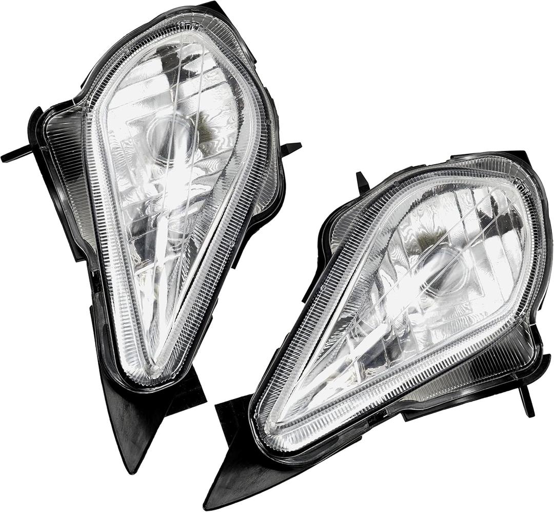 Caltric Left and RIght Head Light Set Compatible with Yamaha Raptor 250 YFM250 2008-2013 / Raptor 350 YFM350 2004-2013 / Wolverine 350 YFM350 2006-2009 / Wolverine 450 YFM450 2006-2010
