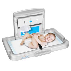 Baby Changing Station Commercial, Wall Mounted Baby Changing Station with Safety Strap, Wall Mounted Changing Table for Commercial Bathroom, Baby Changing Station that Makes Every Mother Happy