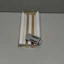 GenSwin Flameless White Taper Candles Flickering with 10-Key Remote, Battery Operated Led Warm 3D Wick Light Window Candles Real Wax Pack of 5, Christmas Home Wedding Decor(0.78 X 9.64 Inch), 5 Pack