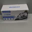 Steam Iron for Clothes 20s Fast Heat-up,1700W Iron with 14.07oz Large Water Tank,Non-Stick Ceramic Soleplate, Anti-Drip, Auto-Off, Burst Steam, Self-Cleaning