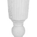 Kichvoe Vintage Metal Vase, Trumpet Vase Rustic Urn Planter Wedding Centerpiece Flower Arrangement Pot Plant Pot for Wedding Party Reception White,9.29 X 4.72 Inches