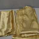 Set of 5 Satin Table Runners Gold 12x108 inch Table Runner for Party Wedding Reception Banquet Decoration Bright Silk Smooth Fabric Party Chair Sashes