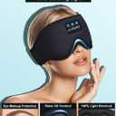 LC-dolida Sleep Headphones, 3D Sleep Mask Bluetooth Wireless Music Eye Mask, Sleeping Headphones for Side Sleepers Sleep Mask with Bluetooth Headphones Ultra-Thin Stereo Speakers Perfect for Sleeping