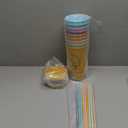 CHENGU 9 Set Girls Trip Gifts Favors Weekend Gifts 2026 for Girls Women Trip Cup with Lid Straw 24oz Plastic Tumbler Travel Friendship Cup for Friend Bachelorette Vacation Party (Bright)