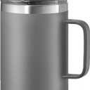 OGGI ThermoMug Stainless Steel Insulated Mug- Double Wall Vacuum Insulated w/Handle & Lid, Coffee Cup, Camping Mug, Travel Thermos, 14oz(420ml), Gray