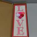 Love Sign Valentine's Day Decorations Cloth Flower Wooden Hanging Pink Loving Dcor Vintage Home Sign Rustic Front Door Romantic Gift for Lover