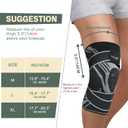 Professional Compression Knee Brace with Side Stabilizers for Knee Pain Relief Knee Brace for Meniscus Tear,Inflammation Relief, and Circulation, Knee Support for Women and Men L