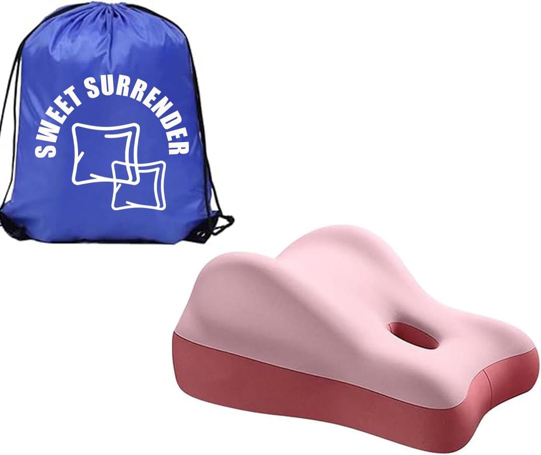 Sweet Surrender Couples Pillow, Pregnancy Wedge Pillow Memory for Back,Waist and Neck Support, Multi Position Comfort