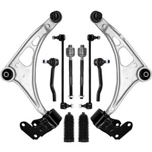 Control Arm, Replacement For Front Lower Control Arm With Ball Joint Sway Bar Inner Outer Tie Rod Boots Compatible With 2016-2023 Honda Pilot, 2014-2023 Acura MDX - 10 Pcs