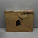 Elevated Cat Houses for Indoor/Outdoor Covered Kitten Beds Feral Cat Shelter Hideaway Bed Easy to Assemble