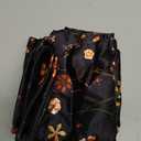 Miss Adola Silk Body Pillow Cover with Zipper - 20x54 Inch Silk Long Pillow Case for Women Ladies Adults Soft Bed Decorative Cute Boho Large Body Pillowcase Sham for Hair and Skin, Black Grow Flower