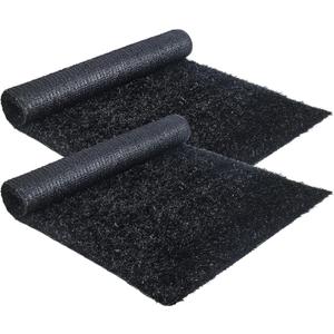 2 Pack Imitation Grass Design Recycled Rubber Mulch,Each Piece 8' x 2'Rubber Mulch for LandscapingWalkway paversBlack Mulch for Landscaping