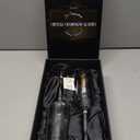 Gold Rim Champagne Gift Glasses | Set of 2 | Crystal Square Toasting Flutes for Bride and Groom, Wedding, Anniversary, Birthday | Elegant Long Stemmed Glassware for Sparkling Wine, Prosecco