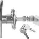 Mikikit Handle Lock with 2 Keys for Toolbox File Cabinet and Storage Cabinet Replacement Zinc Alloy Door Lock 3.81X3.66X1.37In