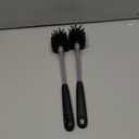 MR.SIGA Long Handle Bottle Brush, Flexible Scrub Brush for Water Bottles, Glasswares, Mugs, Black, 2 Pack