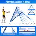Volleyball Baseball Rebounder Net, Softball Rebounder Pitchback Net Quick Adjustments, Quick Adjustments Lacrosse Bounce Back Practice Equipment, Ideal for Outdoor Indoor and Backyard Training