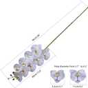 Fnize Orchid Stems Artificial Flowers Real Touch Latex Faux Phalaenopsis Branches 9 Large Blooms 38 Inches 2pcs White