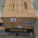 COLAMY Wingback Upholstered Side Dining Room Chairs Set of 2, Fabric Dining Chairs with Tufted Button, Living Room Chairs for Home Kitchen, Blue