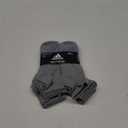 adidas Men's Socks, Athletic Cushioned Quarter 6-Pack, Ankle Fit with Arch Support (X-Large, Heather Grey/Black)