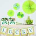 2 Pcs St Patrick's Day Candy Dish Wooden Shamrock Candy Green Bowl Dish Irish Kisses Snack Serving Bowl Decoration Storage Tableware for Home Classroom Holiday Party Centerpieces Decor