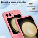 Compatible with Galaxy Z Flip 6 Case, Magnetic Gradient Color Soft TPU Phone Case with Camera Lens Protector Case for Galaxy Z Flip 6 6.7 Inch, Pink to Rose Red Gradient(10-23)
