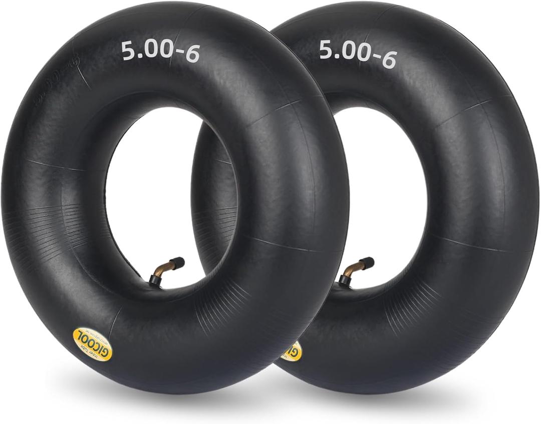 13x5.00-6 Inner Tube, 2 Pack with TR-87 Valve Stem, Heavy Duty, Universal Fit for Razor Dirt Quad Lawn Mowers, ATVs, Yard Tractor, Snow Blower