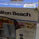 Hamilton Beach Slow Cooker with 3 Cooking Settings, Dishwasher-Safe Stoneware Crock & Glass, 8-Quart Built-In Lid Rest, Black