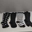 4 Pairs Plus Size Compression Socks for Women & Men, Extra Wide Calf 20-30 mmhg Knee High Compression Stockings for Circulation Swelling Support (3X-Large, A1 Assort 4 Pairs Black)