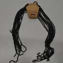 YOUBEIYEE 10 Pack Black Necklace Chain Bulk for Jewelry Making Stainless Steel Square Rolo Necklaces Set for Women and Men (20inch)