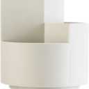 RUVOO Makeup Organizer Makeup Storage Cosmetic Organizer Rotating Cosmetic Brush Barrel Pen Holder Storage Box Barrel Desktop Simple Makeup Organizer Skincare Organizer Cosmetic Storage(White)