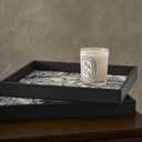 Leather Decorative Tray with Unique Animal Pattern, Organizer for Living Room Coffee Table, Ideal for Candle, Perfume, and Cosmetic Storage (14.8" x 10.2" x 1.4")