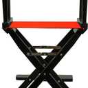 Casual Home 24" Director's Chair Black Frame-with Red Canvas, Counter Height, 24 in