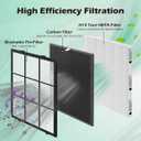 SAKEGDY 116130 Replacement Filter H fit for Winix 5500-2 Air Cleaner Purifier and Winix AM80, Package Contain 1 Washable Pre-Filter+1 Premium Filter+1 Activated Carbon Filter Combo Pack